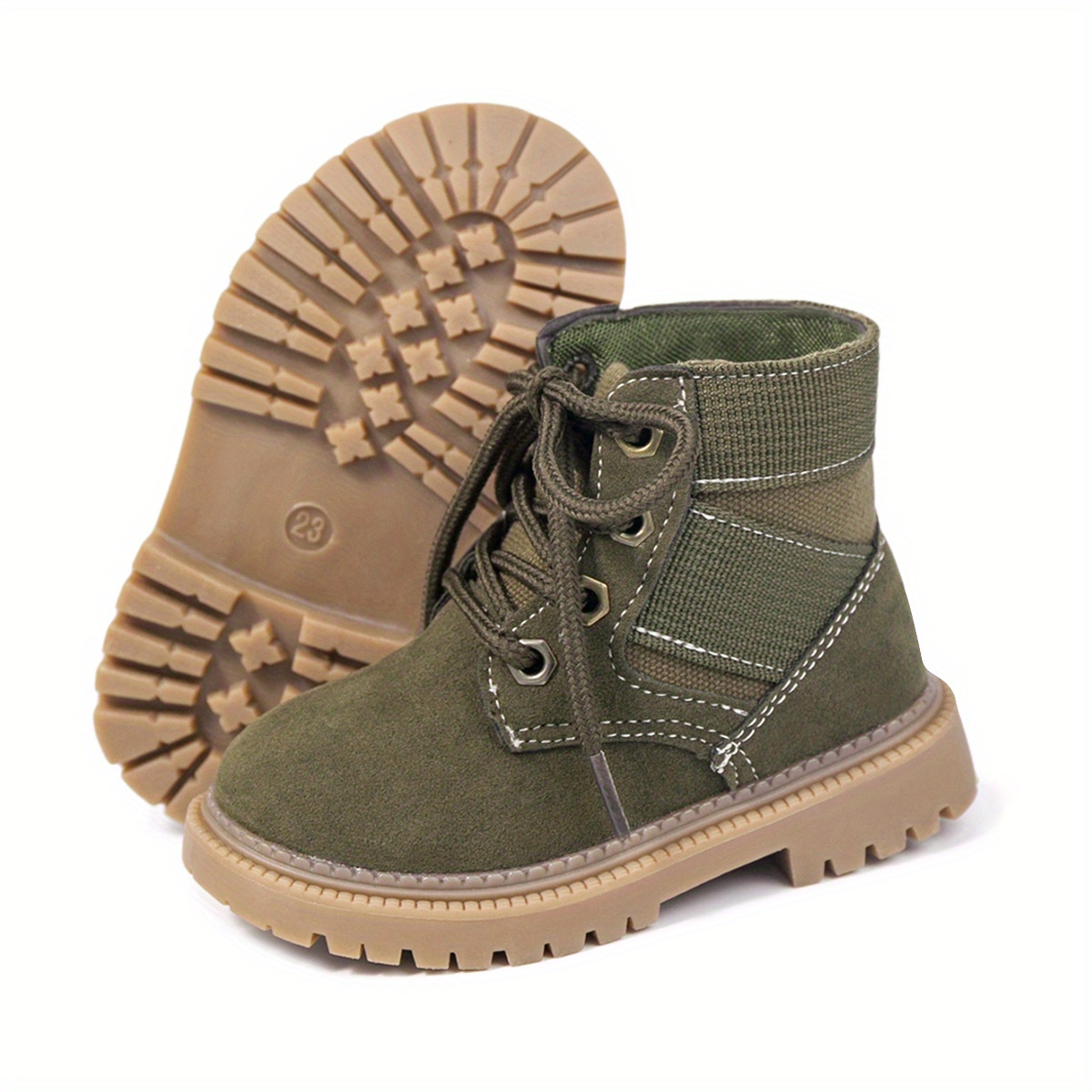 classic lace up kids comfortable non slip boots for indoor details 3